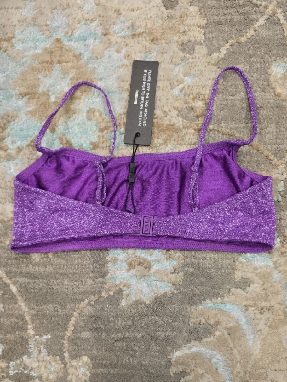 triangl swimwear Shimmer Purple Sparkle Crop Cami